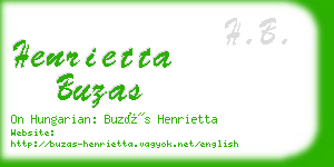 henrietta buzas business card